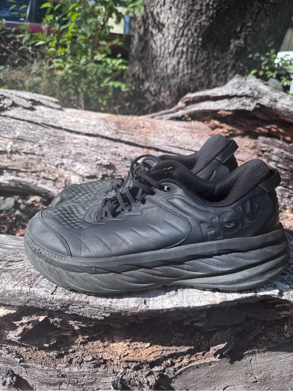 Hoka One One Bondi SR Wide Women's Size 14 2E Black Slip Resistant Shoes